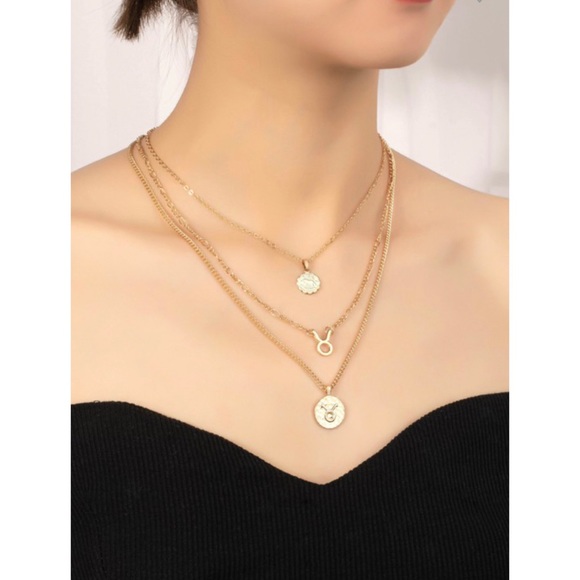 Pisces zodiac layered necklace - Picture 3 of 6